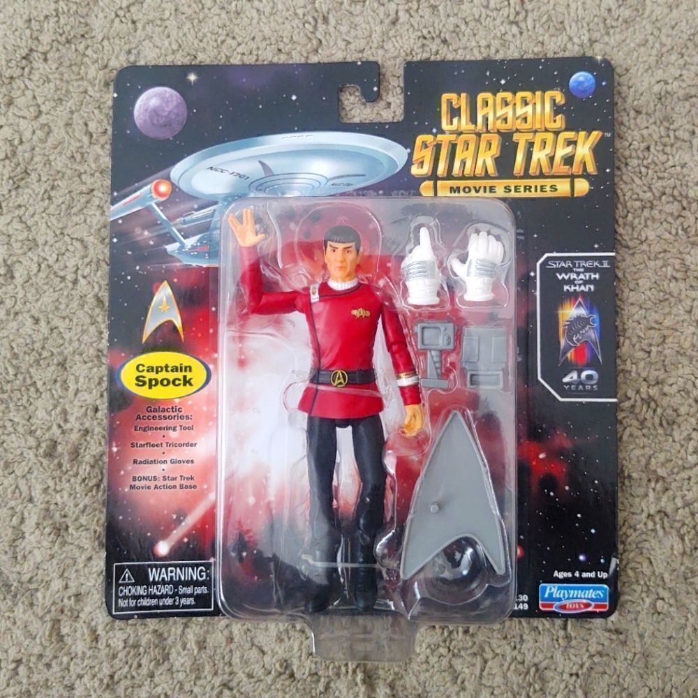 Star Trek Wrath of Khan Movie Captain Spock 5" Playmates Figure BRAND NEW SEALED
